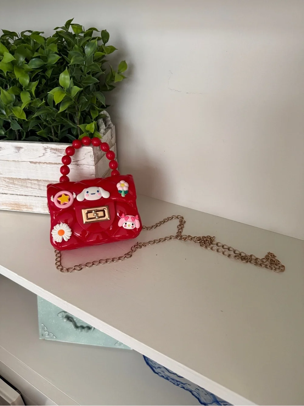 Kawaii Red Mini Purse Crossbody Cinnamoroll My Melody Charm Bag Y2K